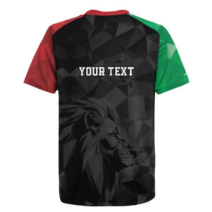 Personalized Kenya Maasai Shield Rugby Jersey Green Red Kenyan Lion Half Style - African Pride