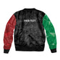Personalized Kenya Maasai Shield Sleeve Zip Bomber Jacket Green Red Kenyan Lion Half Style - African Pride