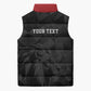Personalized Kenya Maasai Shield Sleeveless Puffer Jacket Green Red Kenyan Lion Half Style