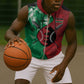 Personalized Kenya Maasai Shield Sleeveless Zip Hoodie Green Red Kenyan Lion Half Style - African Pride