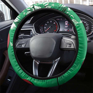 Kenya Maasai Shield Steering Wheel Cover Green Red Kenyan Lion Half Style - African Pride