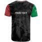 Personalized Kenya Maasai Shield T shirt Green Red Kenyan Lion Half Style - African Pride