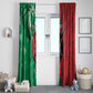 Personalized Kenya Maasai Shield Window Curtain Green Red Kenyan Lion Half Style - African Pride