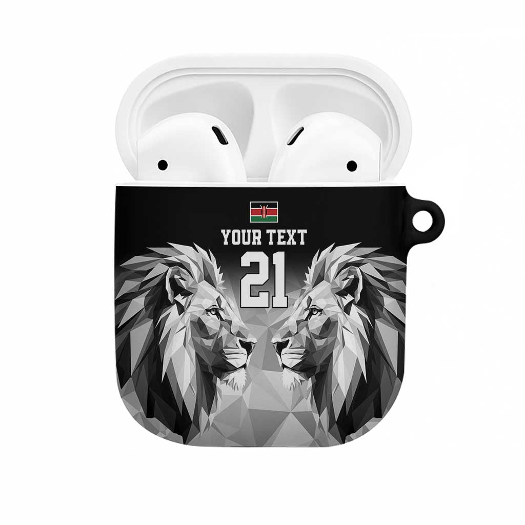Custom Rugby Africa Kenya AirPods Case Black Kenyan 22-23 Motif