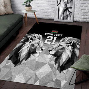 Custom Rugby Africa Kenya Area Rug Black Kenyan 22-23 Motif - African Pride