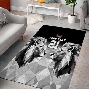 Custom Rugby Africa Kenya Area Rug Black Kenyan 22-23 Motif - African Pride