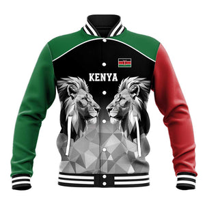 Custom Rugby Africa Kenya Baseball Jacket Black Kenyan 22-23 Motif - African Pride