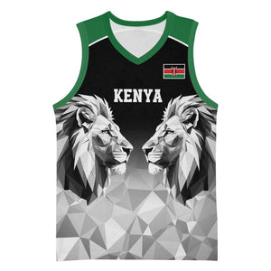 Custom Rugby Africa Kenya Basketball Jersey Black Kenyan 22-23 Motif - African Pride