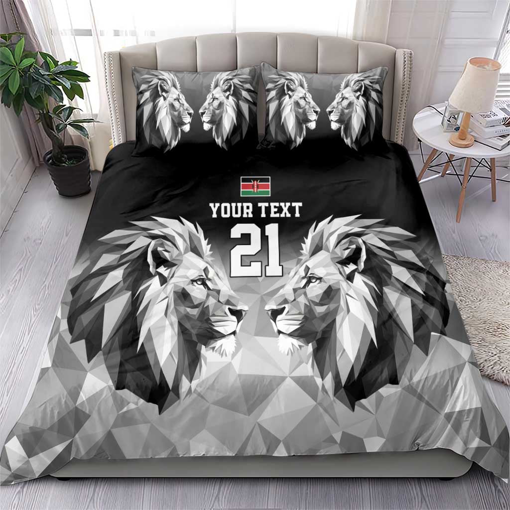 Custom Rugby Africa Kenya Bedding Set Black Kenyan 22-23 Motif - African Pride