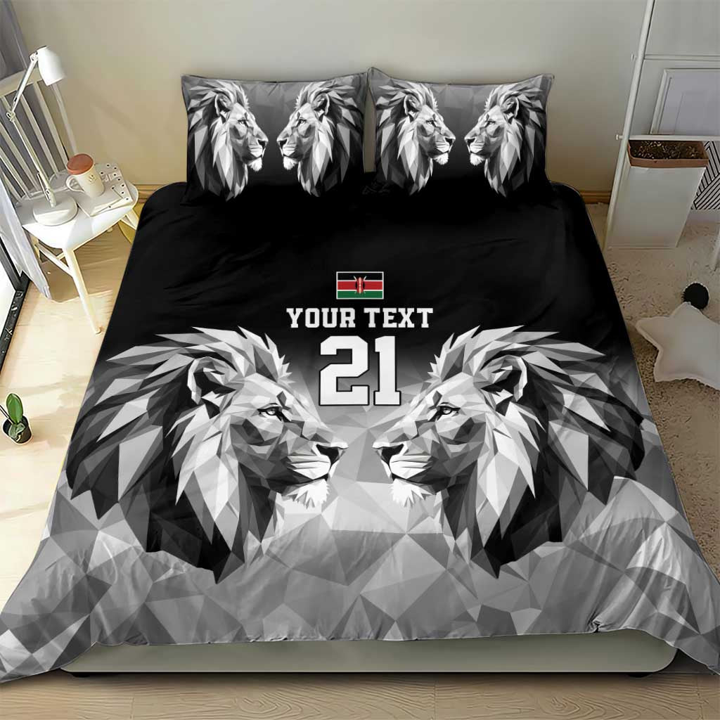 Custom Rugby Africa Kenya Bedding Set Black Kenyan 22-23 Motif - African Pride