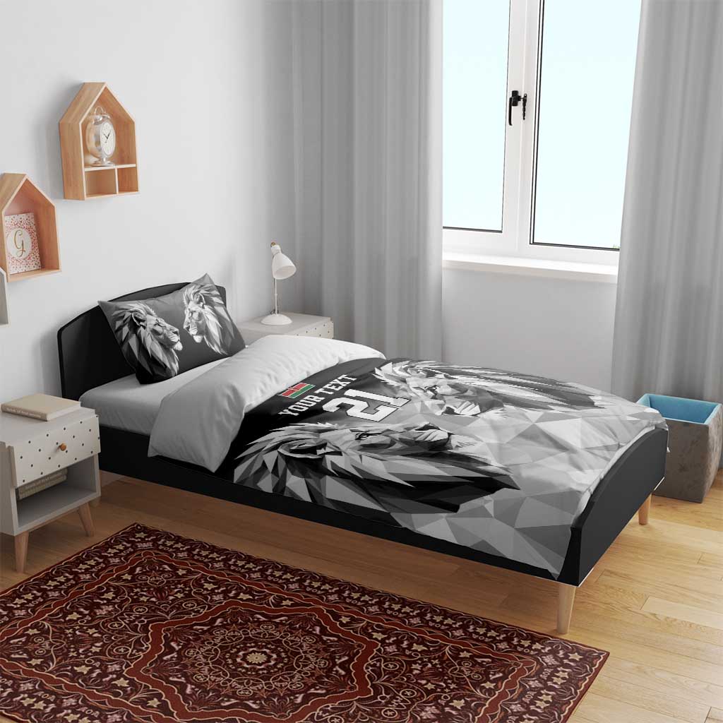 Custom Rugby Africa Kenya Bedding Set Black Kenyan 22-23 Motif - African Pride