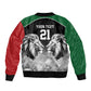 Custom Rugby Africa Kenya Bomber Jacket Black Kenyan 22-23 Motif - African Pride