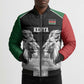 Custom Rugby Africa Kenya Bomber Puffer Jacket Black Kenyan 22-23 Motif