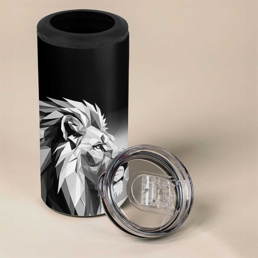 Custom Rugby Africa Kenya 4 in 1 Can Cooler Tumbler Black Kenyan 22-23 Motif - African Pride