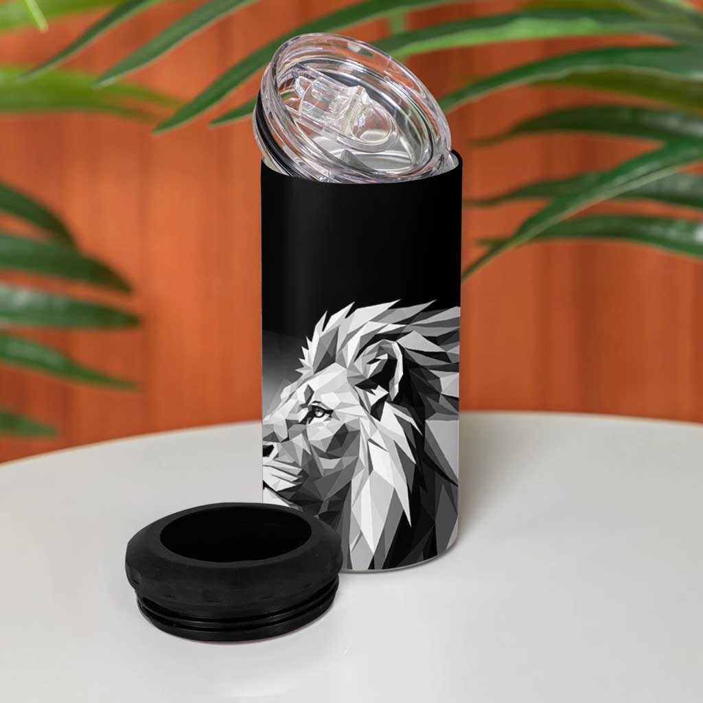 Custom Rugby Africa Kenya 4 in 1 Can Cooler Tumbler Black Kenyan 22-23 Motif - African Pride