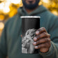 Custom Rugby Africa Kenya 4 in 1 Can Cooler Tumbler Black Kenyan 22-23 Motif - African Pride