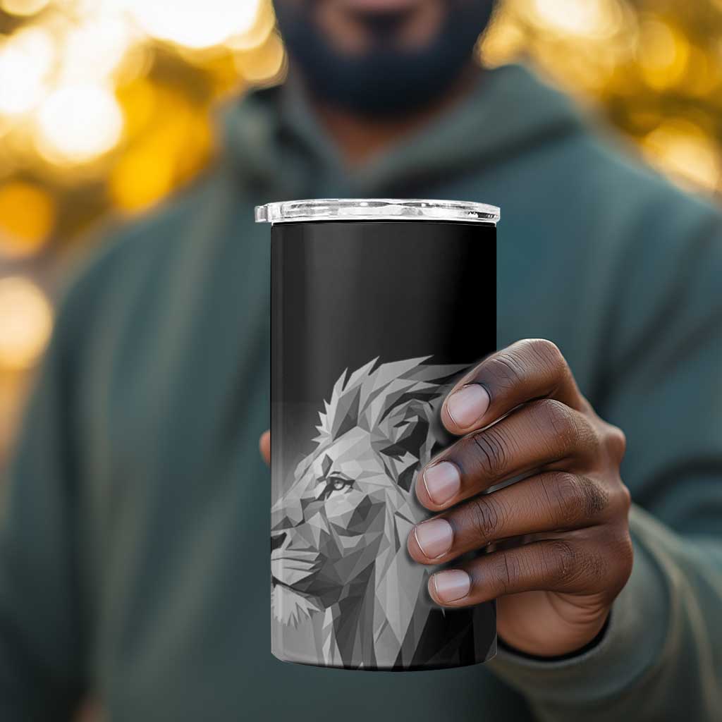 Custom Rugby Africa Kenya 4 in 1 Can Cooler Tumbler Black Kenyan 22-23 Motif - African Pride