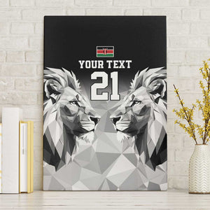 Custom Rugby Africa Kenya Canvas Wall Art Black Kenyan 22-23 Motif - African Pride