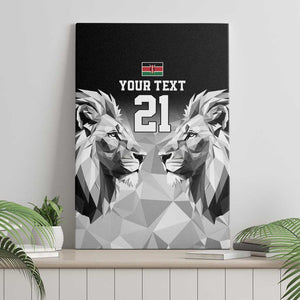 Custom Rugby Africa Kenya Canvas Wall Art Black Kenyan 22-23 Motif - African Pride