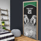 Custom Rugby Africa Kenya Door Cover Black Kenyan 22-23 Motif