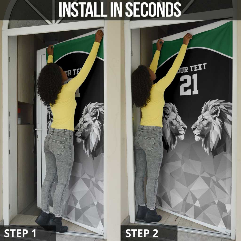 Custom Rugby Africa Kenya Door Cover Black Kenyan 22-23 Motif