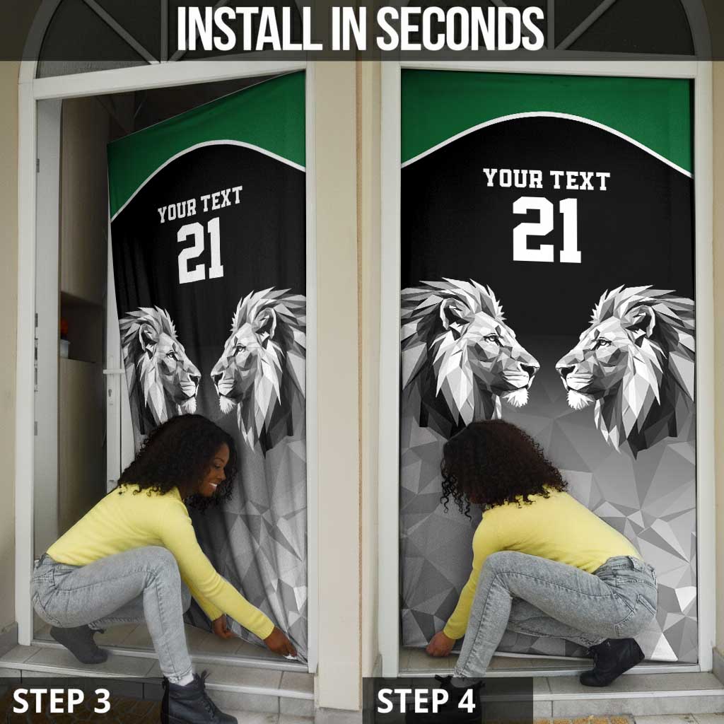 Custom Rugby Africa Kenya Door Cover Black Kenyan 22-23 Motif