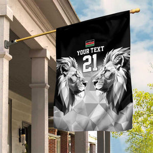Custom Rugby Africa Kenya Garden Flag Black Kenyan 22-23 Motif - African Pride