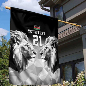 Custom Rugby Africa Kenya Garden Flag Black Kenyan 22-23 Motif - African Pride