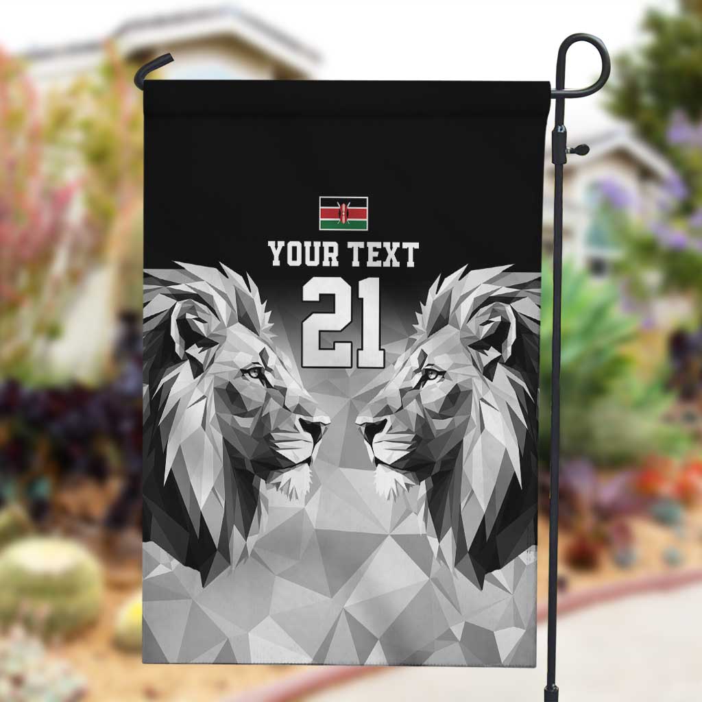 Custom Rugby Africa Kenya Garden Flag Black Kenyan 22-23 Motif - African Pride
