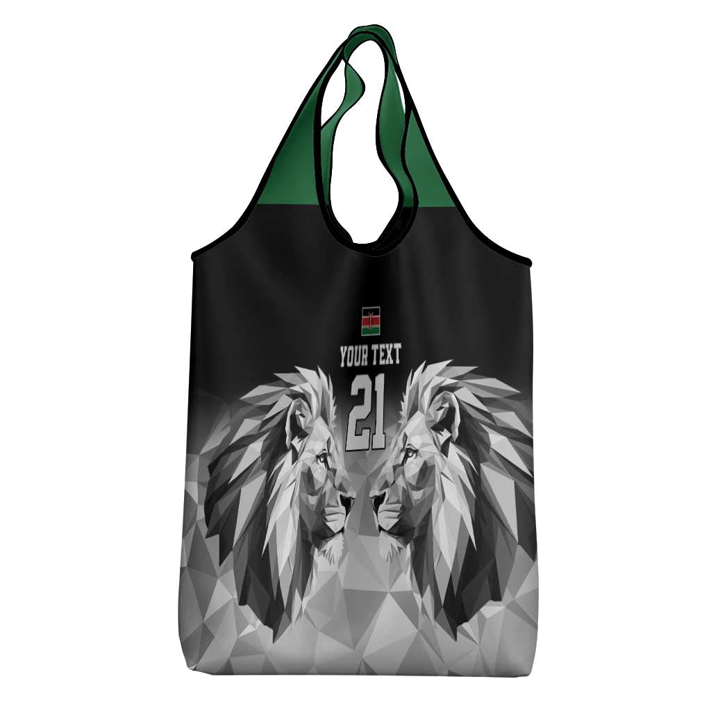 Custom Rugby Africa Kenya Grocery Bag Black Kenyan 22-23 Motif - African Pride