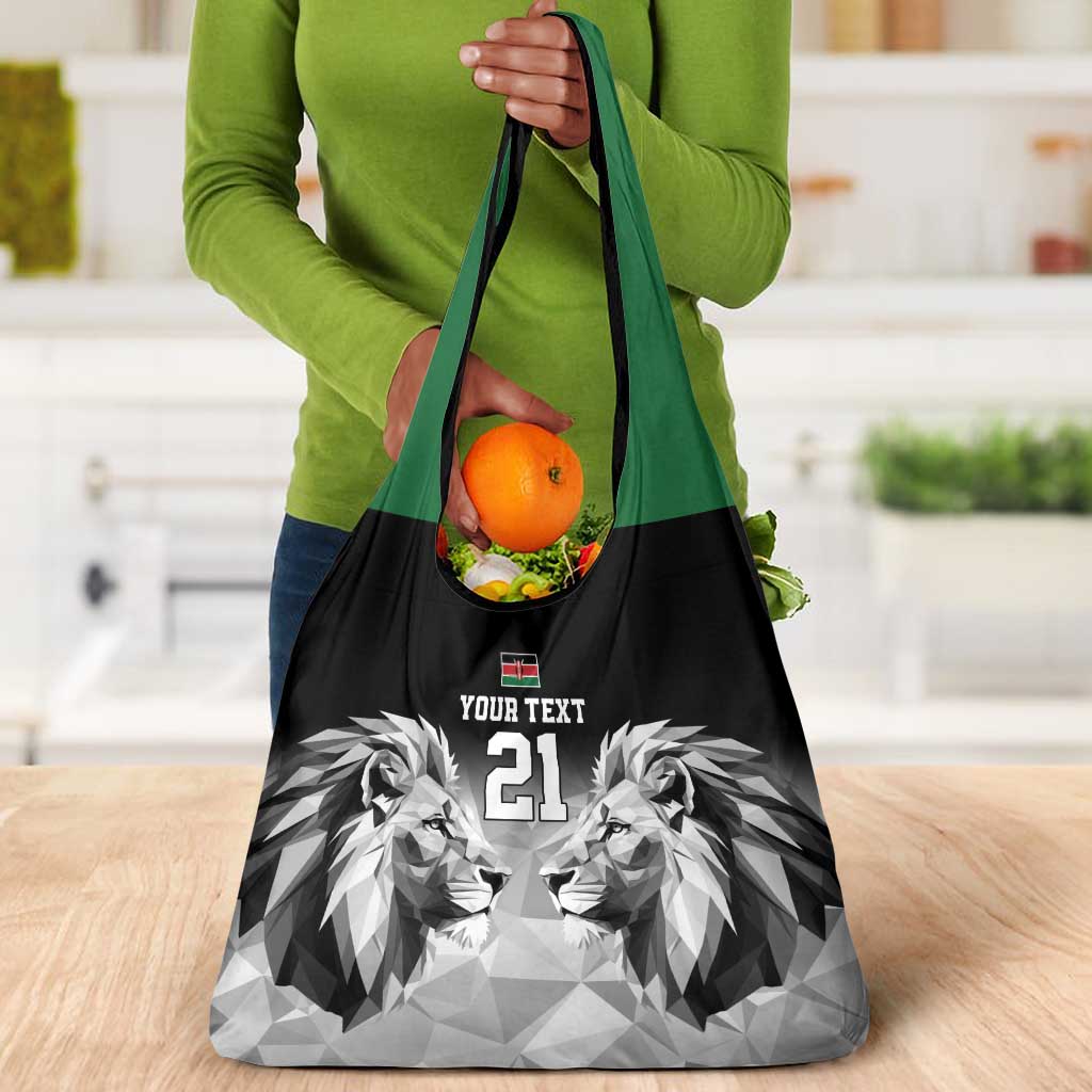 Custom Rugby Africa Kenya Grocery Bag Black Kenyan 22-23 Motif - African Pride