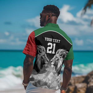 Custom Rugby Africa Kenya Hawaiian Shirt Black Kenyan 22-23 Motif - African Pride