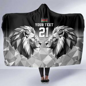 Custom Rugby Africa Kenya Hooded Blanket Black Kenyan 22-23 Motif - African Pride