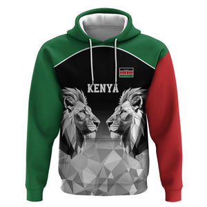Custom Rugby Africa Kenya Hoodie Black Kenyan 22-23 Motif - African Pride