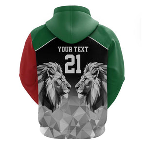 Custom Rugby Africa Kenya Hoodie Black Kenyan 22-23 Motif - African Pride