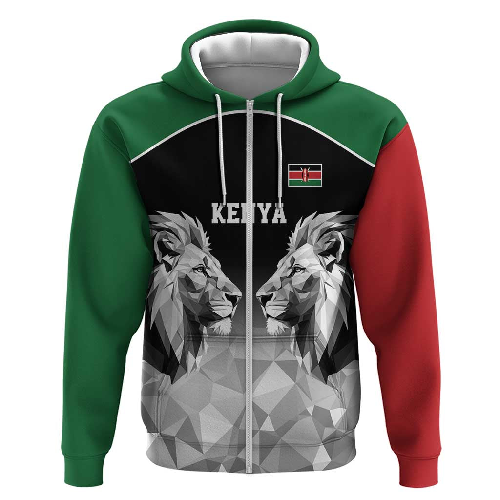Custom Rugby Africa Kenya Hoodie Black Kenyan 22-23 Motif - African Pride