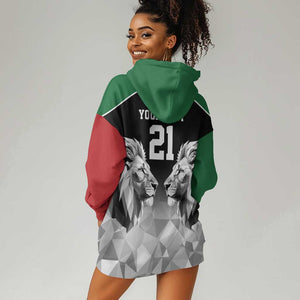 Custom Rugby Africa Kenya Hoodie Dress Black Kenyan 22-23 Motif - African Pride