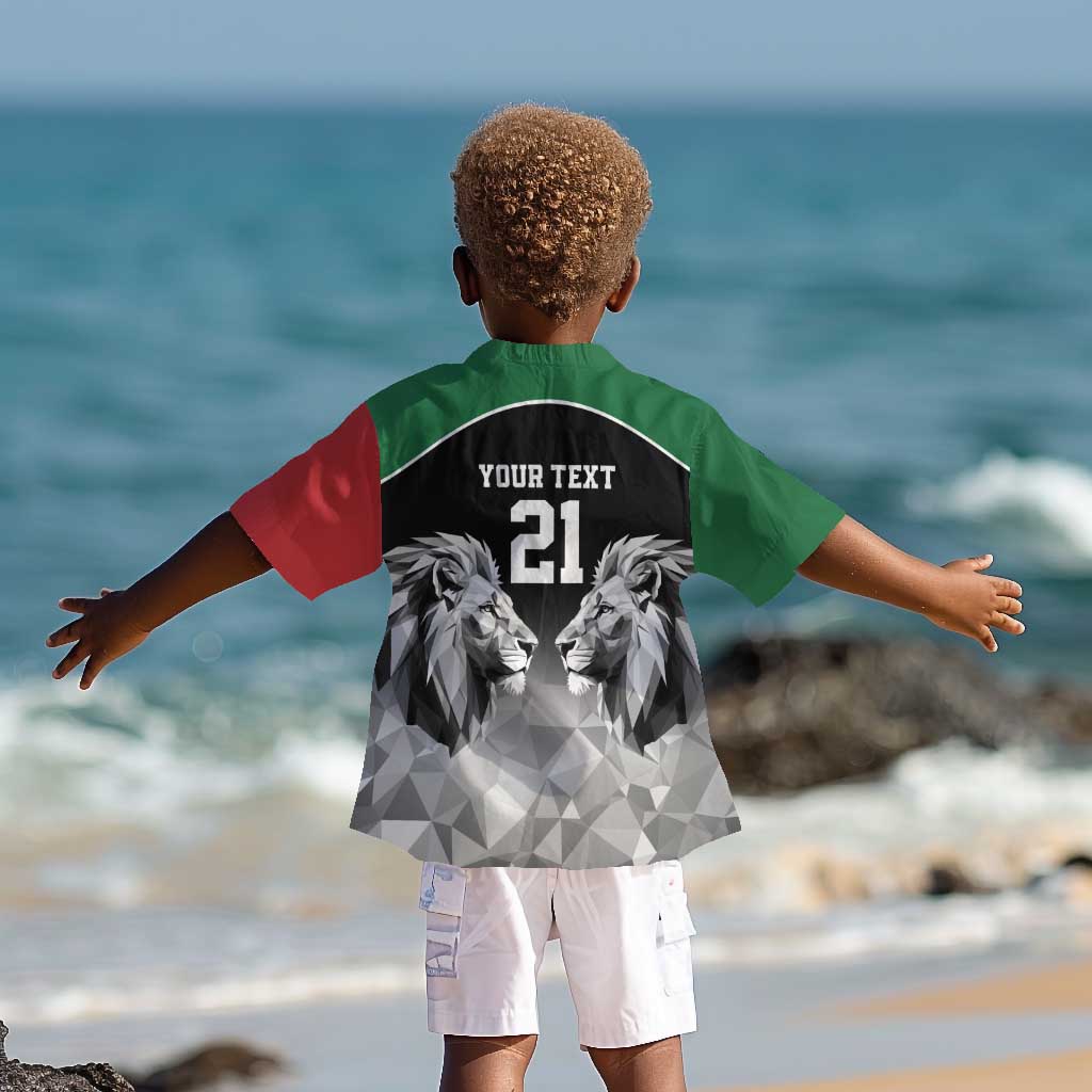Custom Rugby Africa Kenya Kid Hawaiian Shirt Black Kenyan 22-23 Motif - African Pride