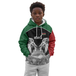 Custom Rugby Africa Kenya Kid Hoodie Black Kenyan 22-23 Motif - African Pride