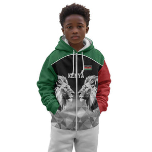 Custom Rugby Africa Kenya Kid Hoodie Black Kenyan 22-23 Motif - African Pride