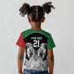 Custom Rugby Africa Kenya Kid T shirt Black Kenyan 22-23 Motif - African Pride
