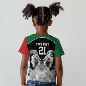 Custom Rugby Africa Kenya Kid T shirt Black Kenyan 22-23 Motif - African Pride