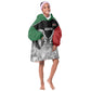 Custom Rugby Africa Kenya Kid Wearable Blanket Hoodie Black Kenyan 22-23 Motif - African Pride