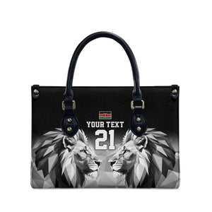 Custom Rugby Africa Kenya Leather Bag Black Kenyan 22-23 Motif