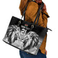 Custom Rugby Africa Kenya Leather Tote Bag Black Kenyan 22-23 Motif - African Pride