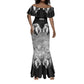 Custom Rugby Africa Kenya Mermaid Dress Black Kenyan 22-23 Motif - African Pride