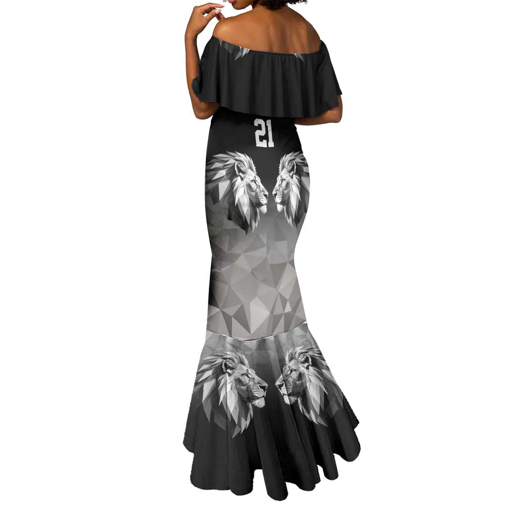 Custom Rugby Africa Kenya Mermaid Dress Black Kenyan 22-23 Motif - African Pride