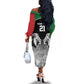 Custom Rugby Africa Kenya Off The Shoulder Long Sleeve Dress Black Kenyan 22-23 Motif - African Pride
