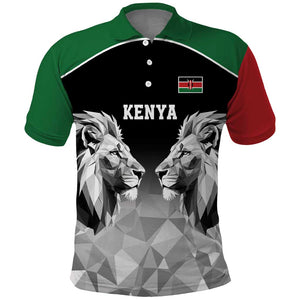 Custom Rugby Africa Kenya Polo Shirt Black Kenyan 22-23 Motif - African Pride