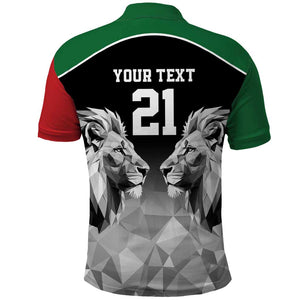 Custom Rugby Africa Kenya Polo Shirt Black Kenyan 22-23 Motif - African Pride